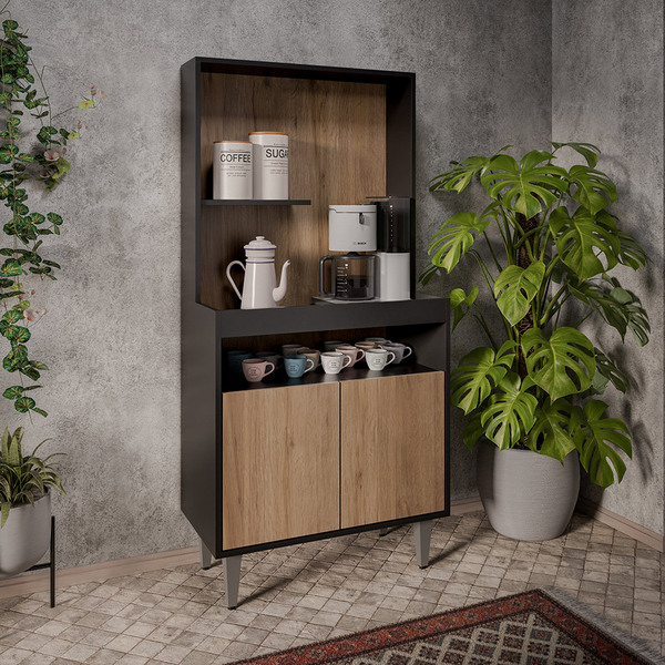 Armário 2 Portas Cantinho Do Café Rilary Para Cozinha M12 - D