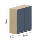 Armário 2 Portas - Cedro/Azul