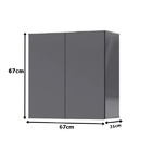 Armário 2 Portas Cinza – Ej Móveis