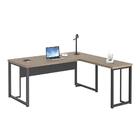 Armario 2 Portas E Escrivaninha Em L Calm Nogueira Preto