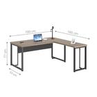 Armario 2 Portas E Escrivaninha Em L Calm Nogueira Preto