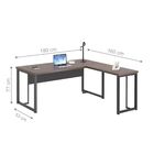 Armario 2 Portas E Mesa Em L Alpes Freijó Preto