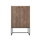 Armário 2 Portas Jack Castanho Preto