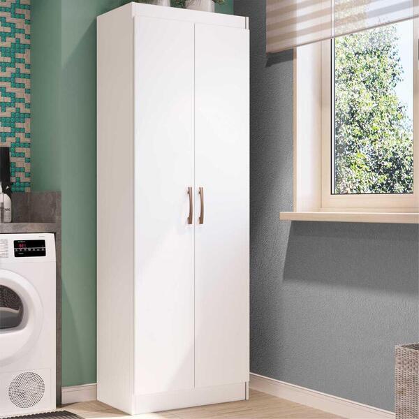 Armário 2 Portas Lavanderia Multiuso Multimóveis Cr8001 Branco