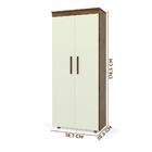 Armário 2 Portas Multiuso Com Gaveta Capuccino Off White Adva