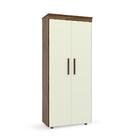 Armário 2 Portas Multiuso Com Gaveta Capuccino Off White Adva