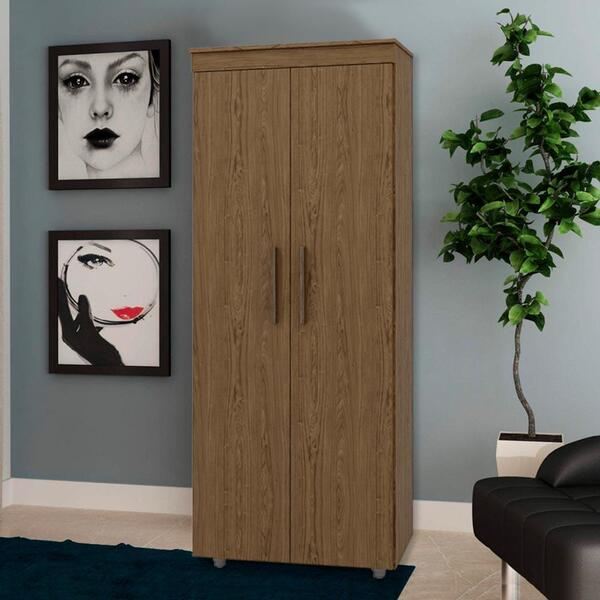 Armário 2 Portas Multiuso Com Gaveta Chocolate Wood Advantage