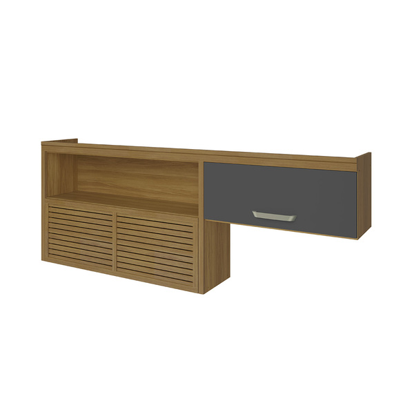 Armário 2 Portas Nicho Safira Feijo Grafite 201