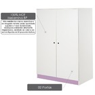 Armário 2 Portas Studio Com Cabideiro - 100% Mdf Melamina Bp