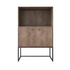 Armário 2 Portas Zed Castanho Preto