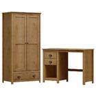 Armario 2 Pt Mesa Escrivaninha 2 Gv Madeira Maciça Milani Sto