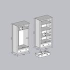 Armario 2 Pt Mesa Escrivaninha 2 Gv Madeira Maciça Milani Sto