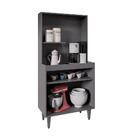 Armário 2p Cantinho Do Café Rilary Para Cozinha Grafite M12 -