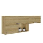 Armário 3 Portas Com Nicho Clean Itatiaia Nogueira Messina