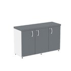 Armário 3 Portas Pivotante Credenza Branco/grafito