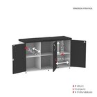 Armário 3 Portas Pivotante Credenza Branco/preto
