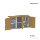 Armário 3 Portas Pivotante Credenza Branco/samba