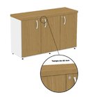 Armário 3 Portas Pivotante Credenza Branco/samba