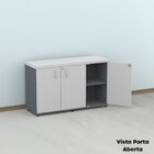 Armário 3 Portas Pivotante Credenza Grafito/branco