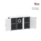 Armário 3 Portas Pivotante Credenza Grafito/branco