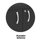 Armário 3 Portas Pivotante Credenza Grafito/preto