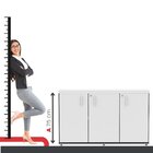 Armário 3 Portas Pivotante Credenza Preto/branco