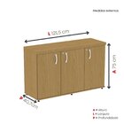 Armário 3 Portas Pivotante Credenza Samba