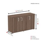Armário 3 Portas Pivotante Credenza Walnut
