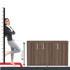Armário 3 Portas Pivotante Credenza Walnut