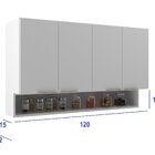 Armário 4 Portas 120 Cm Com Nicho Agata Branco