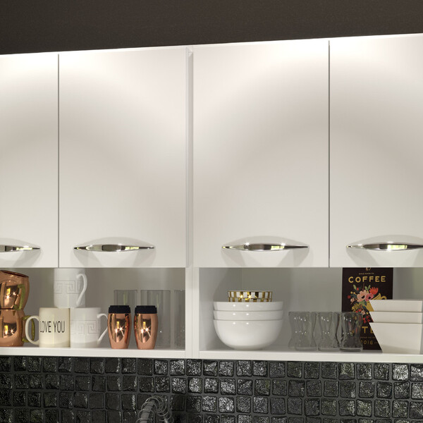 Armário 4 Portas 2 Nichos Armazenamento Branco