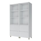 Armário 4 Portas 4 Gavetas 100% Mdf Rainha Branco