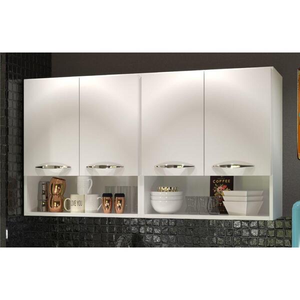 Armário 4 Portas Parede Suspenso Cozinha Lavanderia