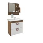 Armário 59 Cm Suspenso Com Espelheira Para Banheiro Bahamas A