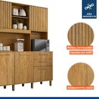 Armário 5 Portas Ripadas 2 Gavetas Diamante Cinamomo