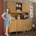 Armário 5 Portas Ripadas 2 Gavetas Diamante Cinamomo