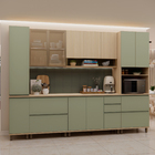 Armário 2 Portas 60x80x32cm Madeira Domus Carvalho UV e Verde Luciane
