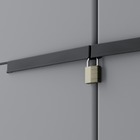 Armário 68x39x170 Preto e Cinza Spaceo