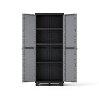 Armário 68x39x170 Preto e Cinza Spaceo