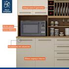 Armário 6 Portas 4 Gavetas Maranella - Cinamomo/off White