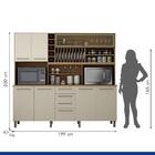 Armário 6 Portas 4 Gavetas Maranella - Cinamomo/off White