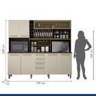 Armário 6 Portas 4 Gavetas Maranella - Ipê/off White