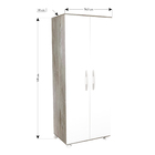 Armário 70cm 2 Portas Bari Carvalho Bonatto