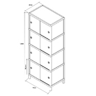 Armário 744-4 Portas Laranjas