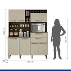 Armário 7 Portas 2 Gavetas Monte Rey Valdemóveis Ipê/off White