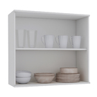 Armário 2 Portas 80x72x30cm Madeira Branco Bari Luciane