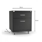 Armário 87x90x47cm E Gaveteiro 2 Gavetas Para Escritório Isma