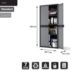 Armário 89x53x180 Preto e Cinza Spaceo