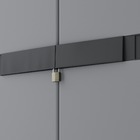 Armário 89x53x180 Preto e Cinza Spaceo