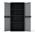 Armário 89x53x180 Preto e Cinza Spaceo